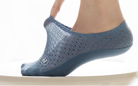 Men's 6-Pair Invisible No-Show Ice Silk Socks: Cool, Breathable, Non-Slip Comfort Men's 6-Pair Invisible No-Show Ice Silk Socks: Cool, Breathable, Non-Slip Comfort