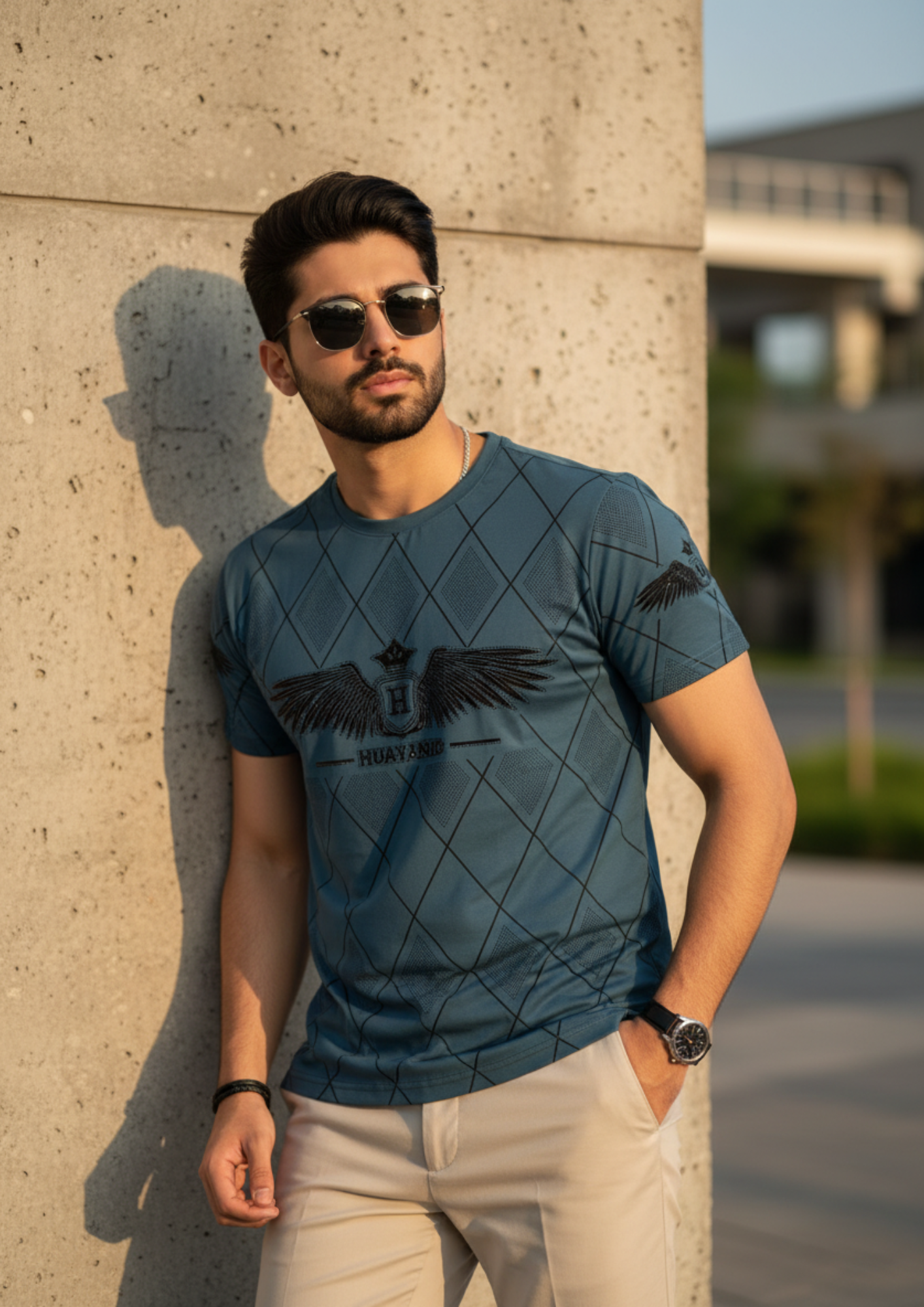 Obsidian Aegis Crest Casual T-Shirt