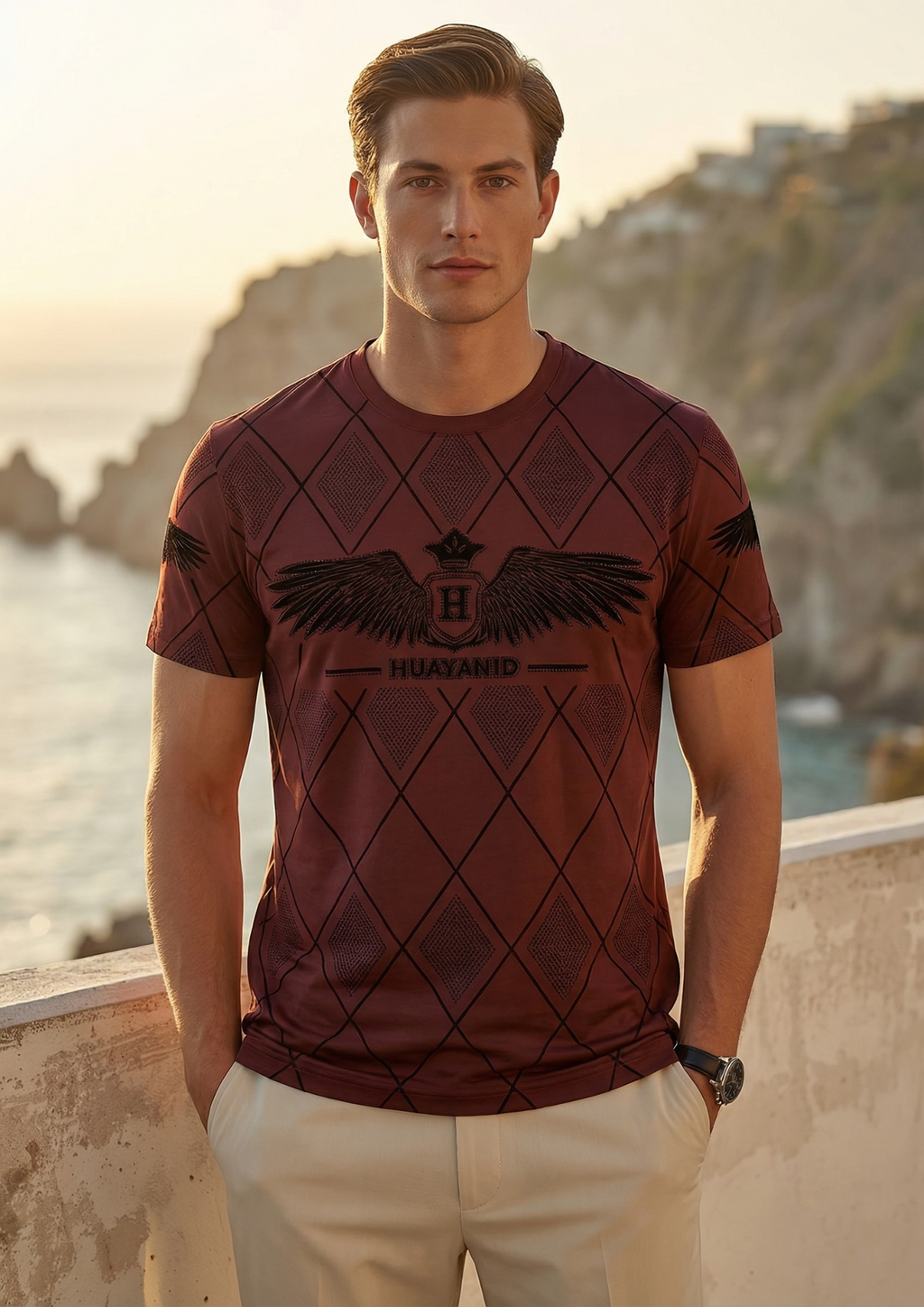 Obsidian Aegis Crest Casual T-Shirt