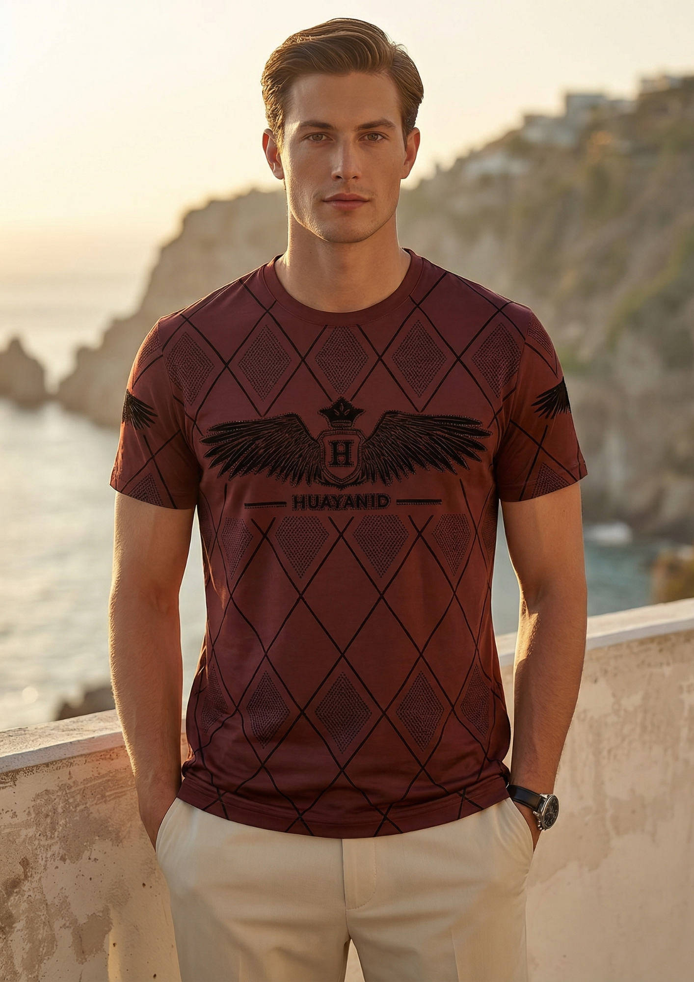 Obsidian Aegis Crest Casual T-Shirt