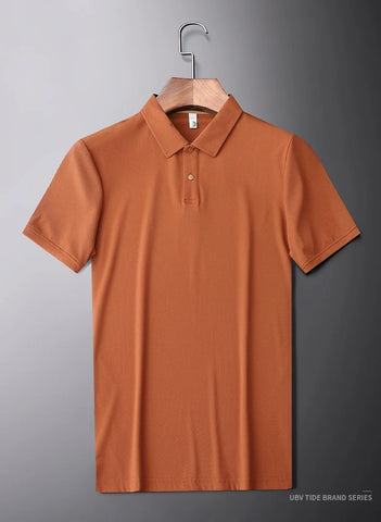 Men's Elegant Ice Silk Polo T-Shirt