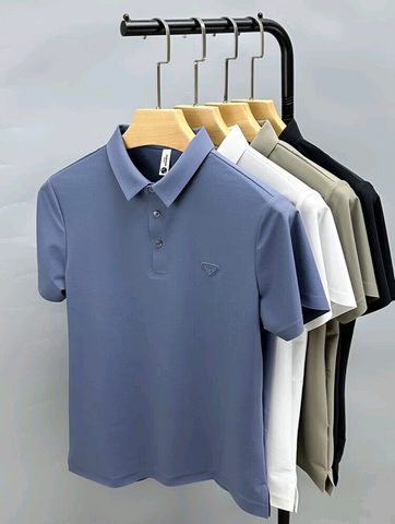 Men's Sophisticated Weave Polo: Effortless Style, Wrinkle-Free Confidence