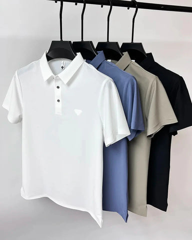 Men's Seamless Exquisite Stretch Polo T-Shirts