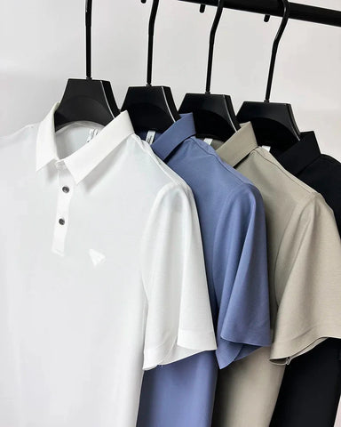 Men's Seamless Exquisite Stretch Polo T-Shirts