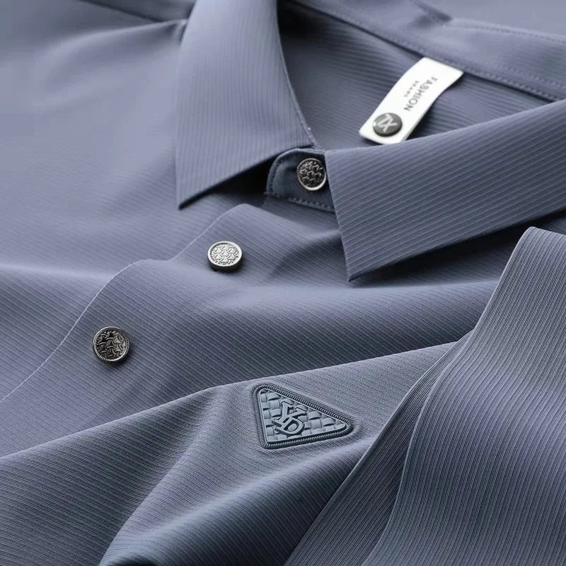 Men's Seamless No-Iron Stretch Polo M/38 Foggy Grey