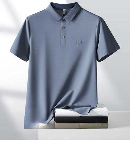 Men's Elegant Stretch Polo: Effortless Style & Wrinkle-Free