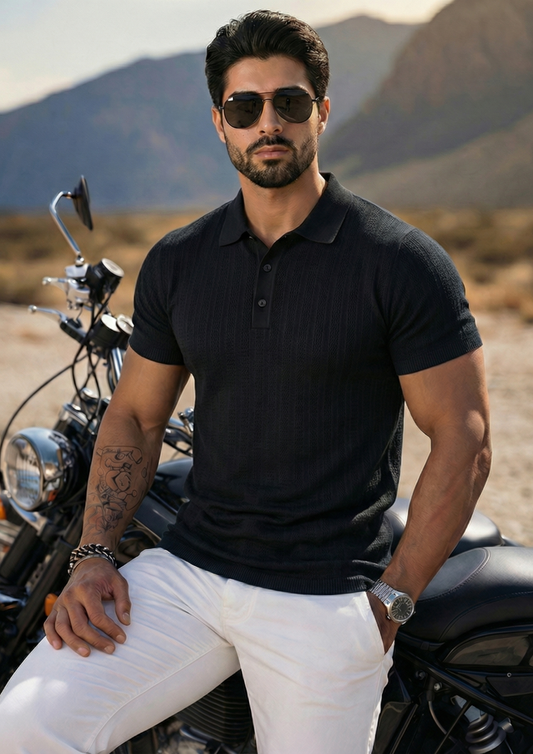 Emerald Drift Meshline Polo T-Shirt