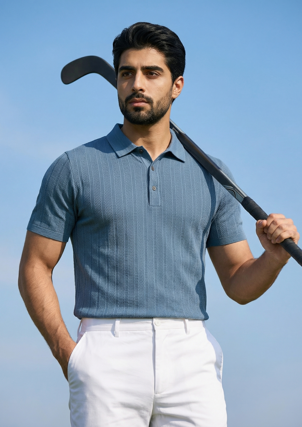 Emerald Drift Meshline Polo T-Shirt