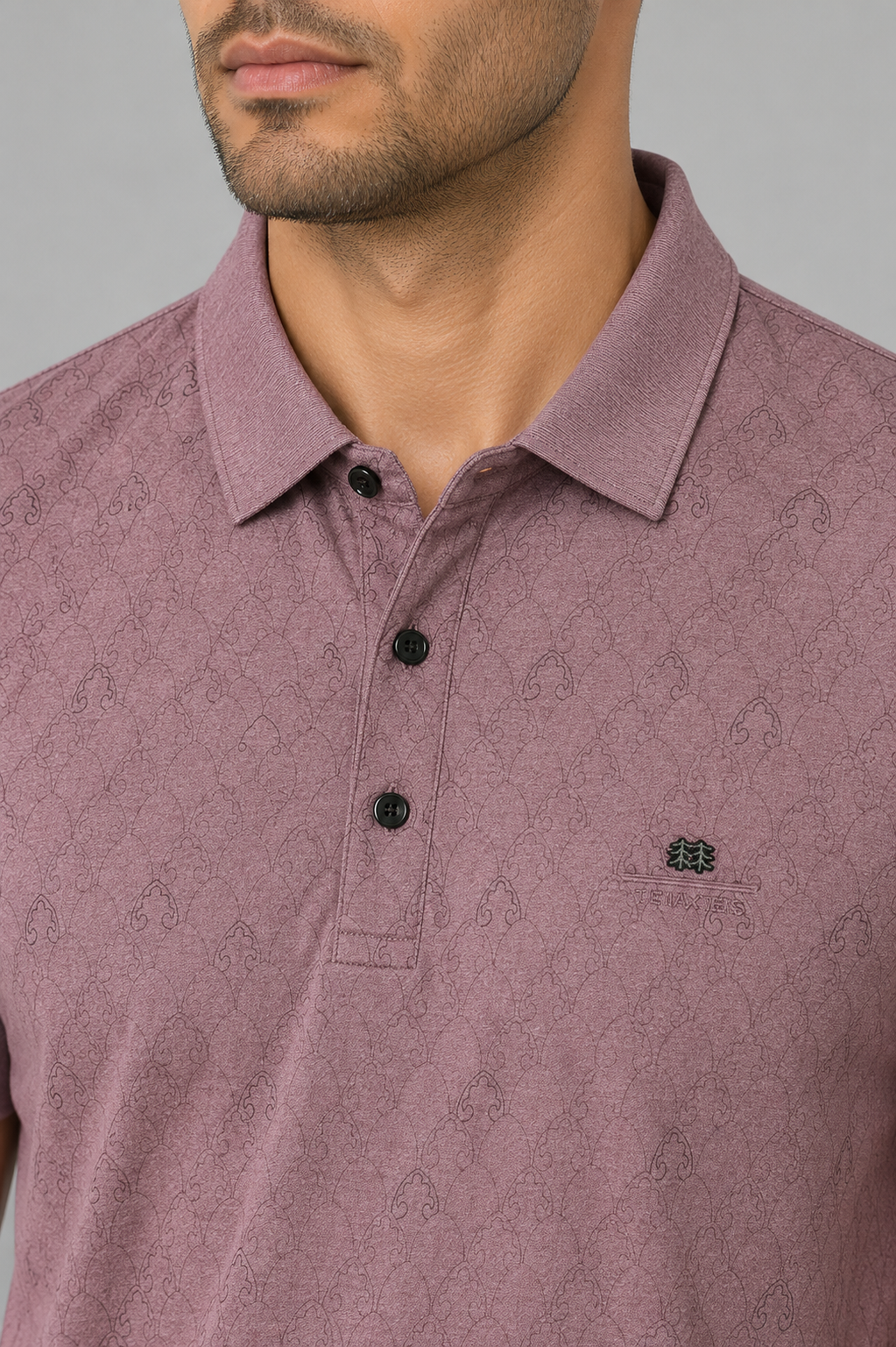 Men’s Teal Slim Fit Premium Textured Polo Collar T-Shirt
