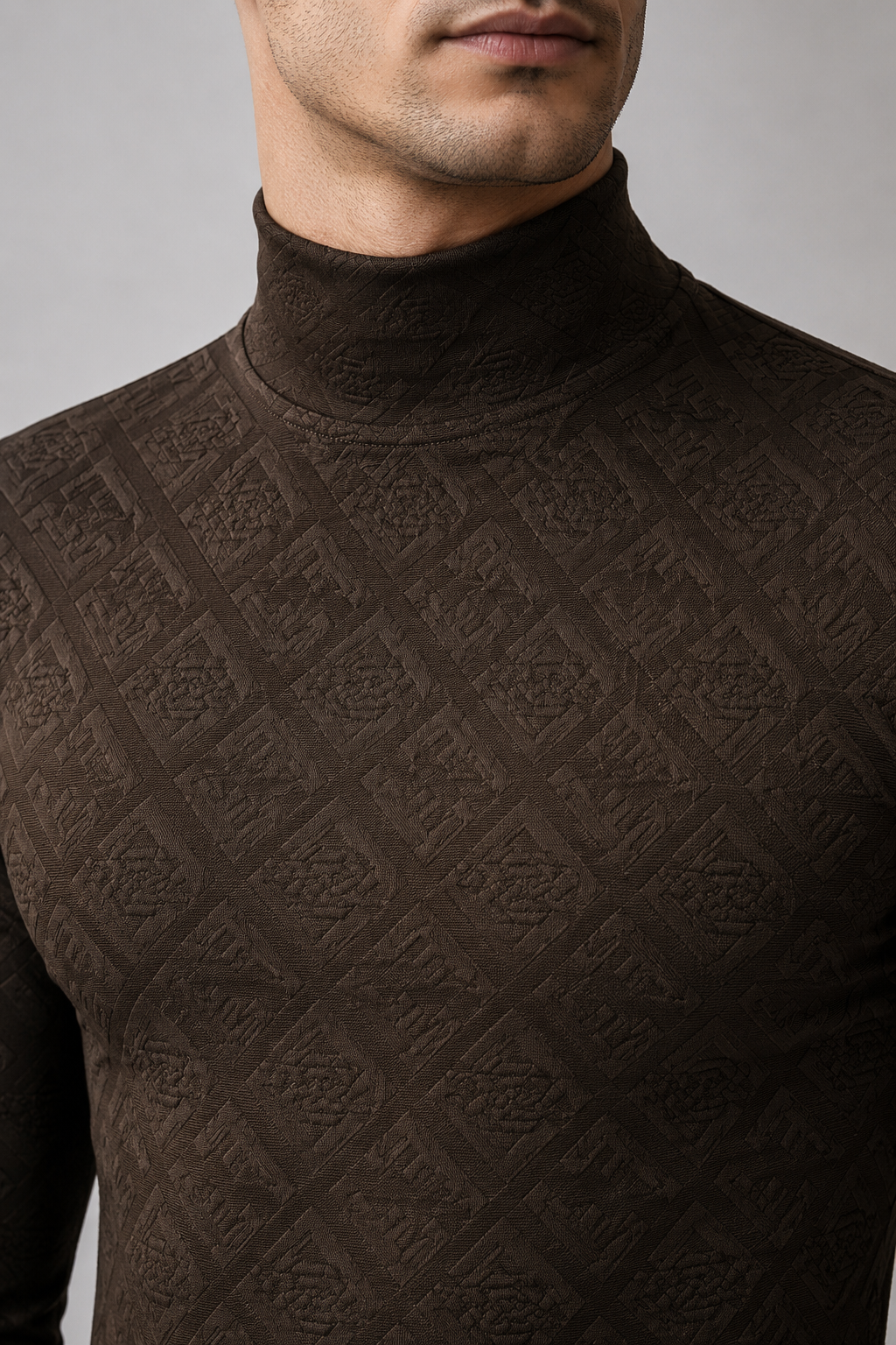 Obsidian Monogram High-Neck T-Shirt