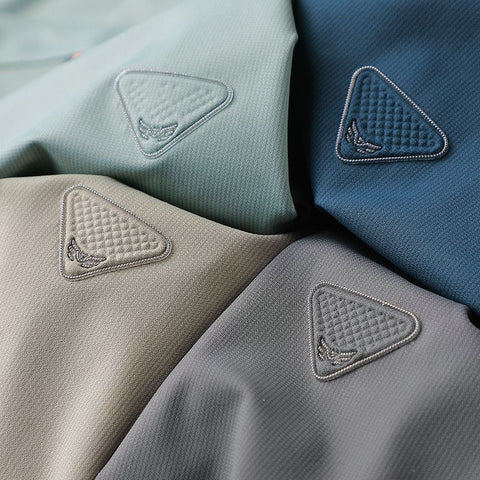 Elite Textured Triangle-Emblem Polo T-Shirt