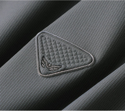 Elite Textured Triangle-Emblem Polo T-Shirt