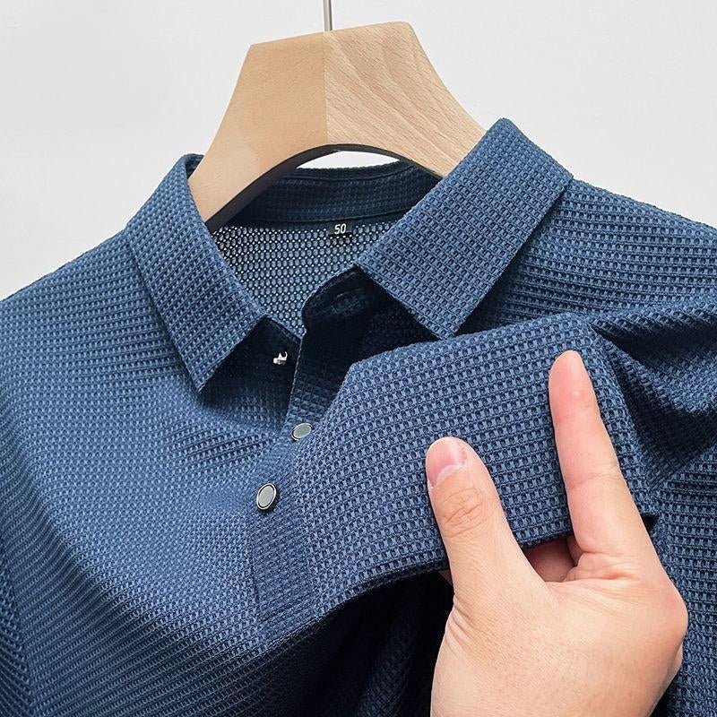 Classic Sculpted Weave Polo T-Shirt