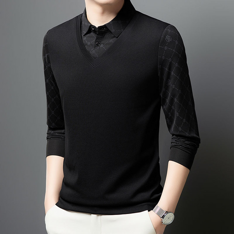 Imperial Elegance V-Neck Sweatshirt