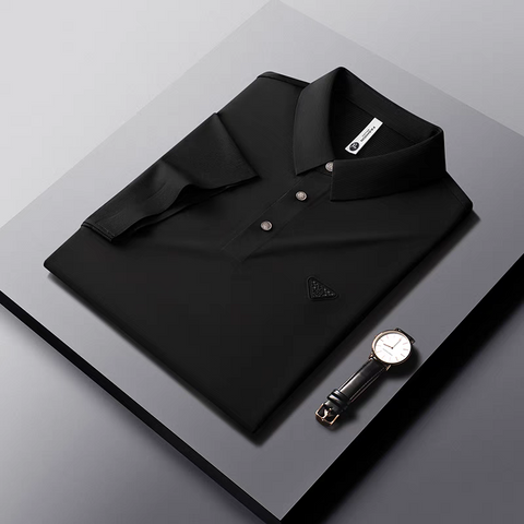 Men's Elegant Stretch Polo: Effortless Style & Wrinkle-Free