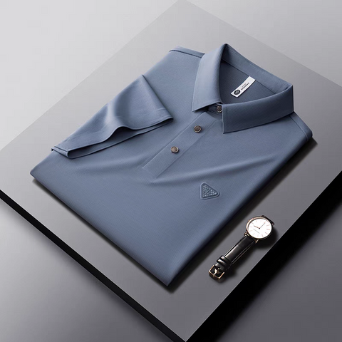 Men's Elegant Stretch Polo: Effortless Style & Wrinkle-Free