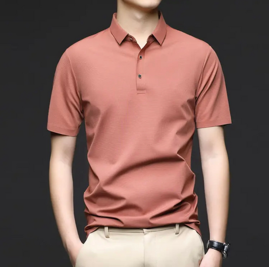 Men's Seamless Ice Silk Polo T-Shirt