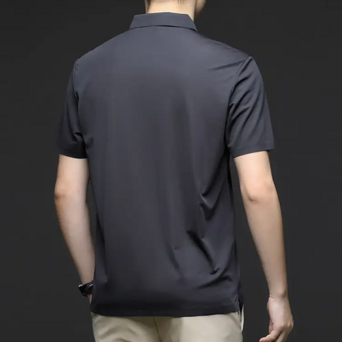 Men's Seamless Ice Silk Polo T-Shirt