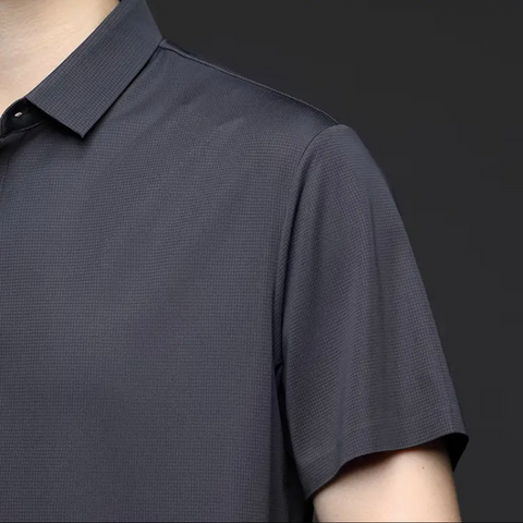 Men's Seamless Ice Silk Polo T-Shirt