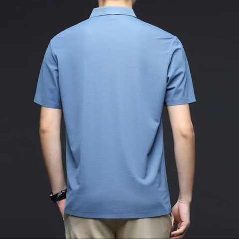 Men's Seamless Ice Silk Polo T-Shirt