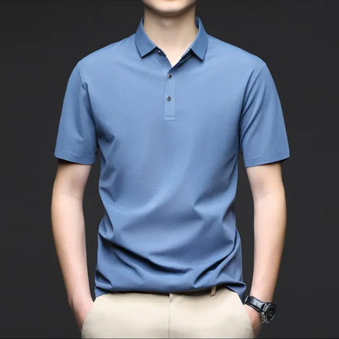 Men's Seamless Ice Silk Polo T-Shirt