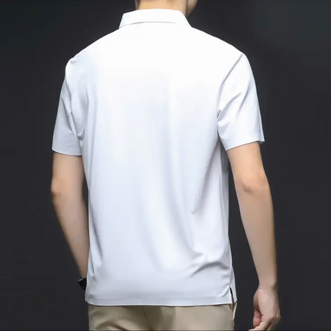 Men's Seamless Ice Silk Polo T-Shirt