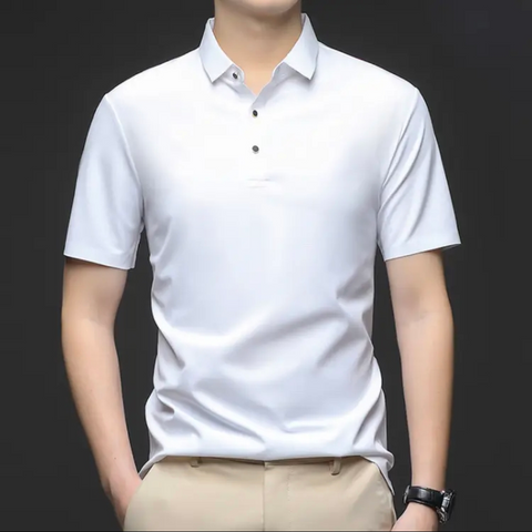 Men's Seamless Ice Silk Polo T-Shirt