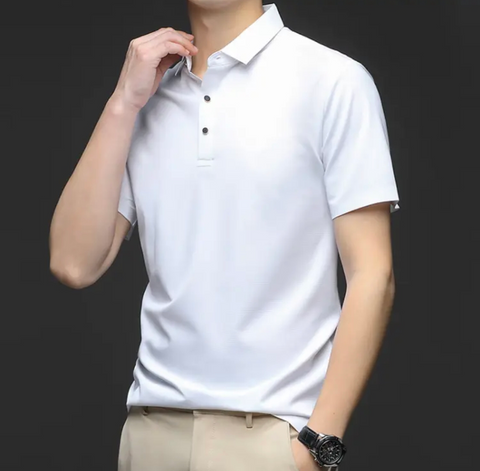 Men's Seamless Ice Silk Polo T-Shirt