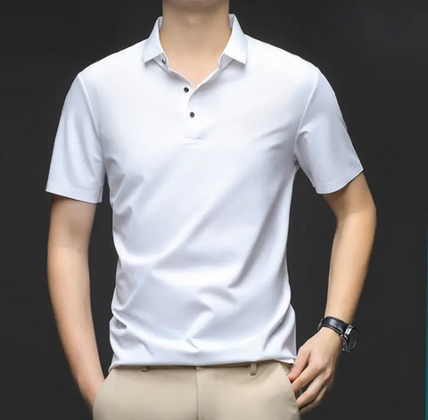 Men's Seamless Ice Silk Polo T-Shirt