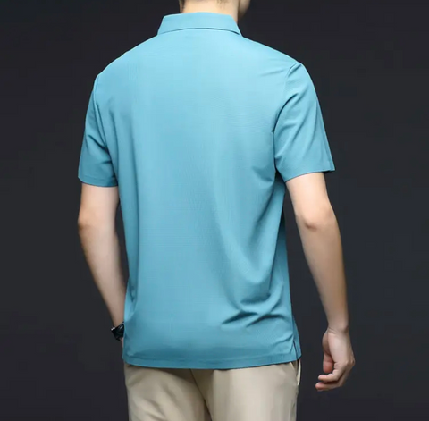 Men's Seamless Ice Silk Polo T-Shirt