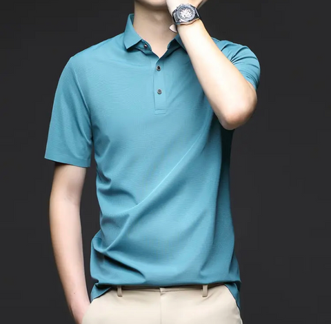 Men's Seamless Ice Silk Polo T-Shirt