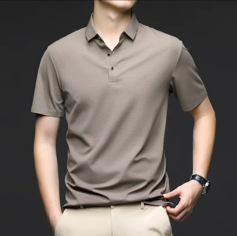 Men's Seamless Ice Silk Polo T-Shirt