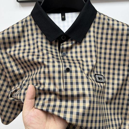 Prestige Plaid Polo: Classic Pattern, Modern Edge