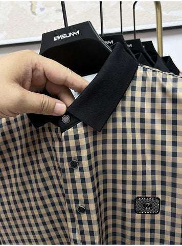 Prestige Plaid Polo: Classic Pattern, Modern Edge