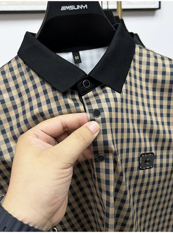 Prestige Plaid Polo: Classic Pattern, Modern Edge