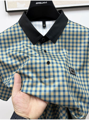 Prestige Plaid Polo: Classic Pattern, Modern Edge