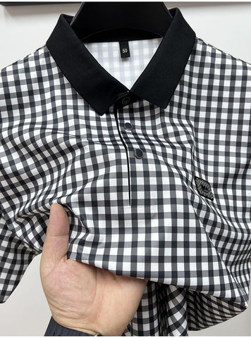 Prestige Plaid Polo: Classic Pattern, Modern Edge