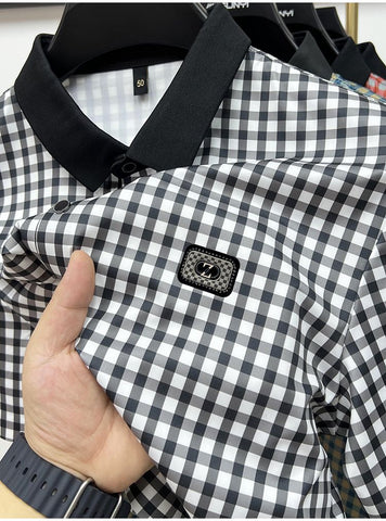 Prestige Plaid Polo: Classic Pattern, Modern Edge