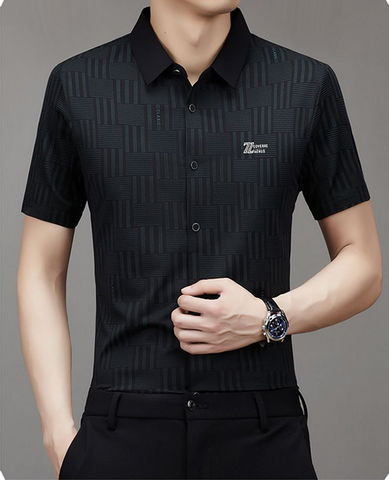 Eclipsed Grid Luxe Stitchless Shirt