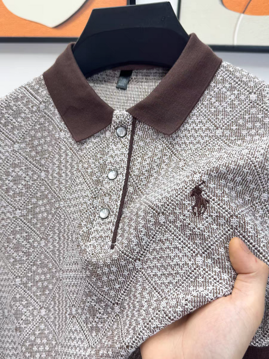 Velvet Ember Crest Polo T-Shirt