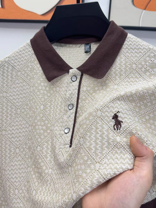 Velvet Ember Crest Polo T-Shirt