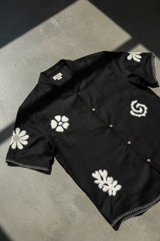 Eternal Flora Handwork Linen Shirt – 100% Pure Linen