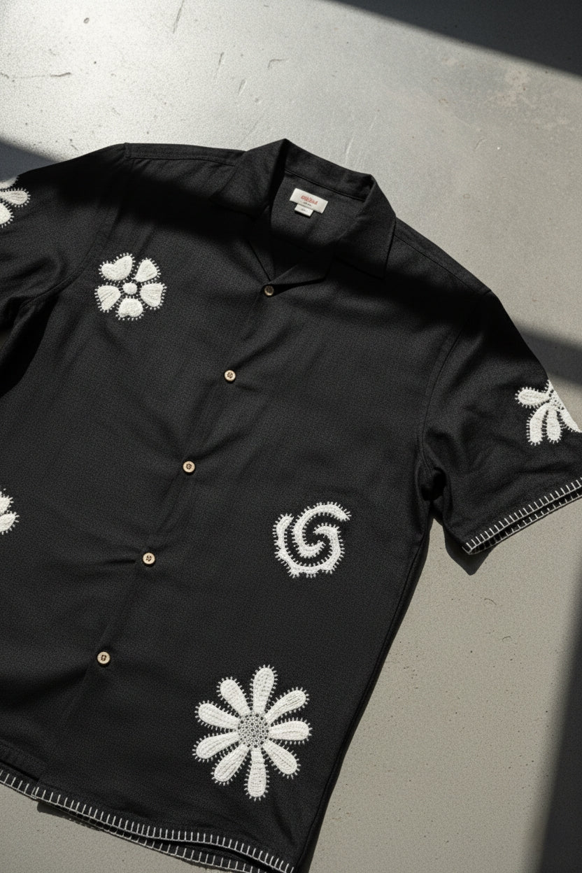 Eternal Flora Handwork Linen Shirt – 100% Pure Linen
