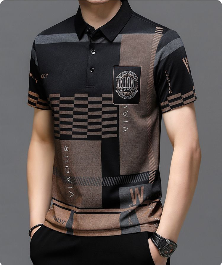 Midnight Atlas Polo T-Shirt M/38 Black - Main Image