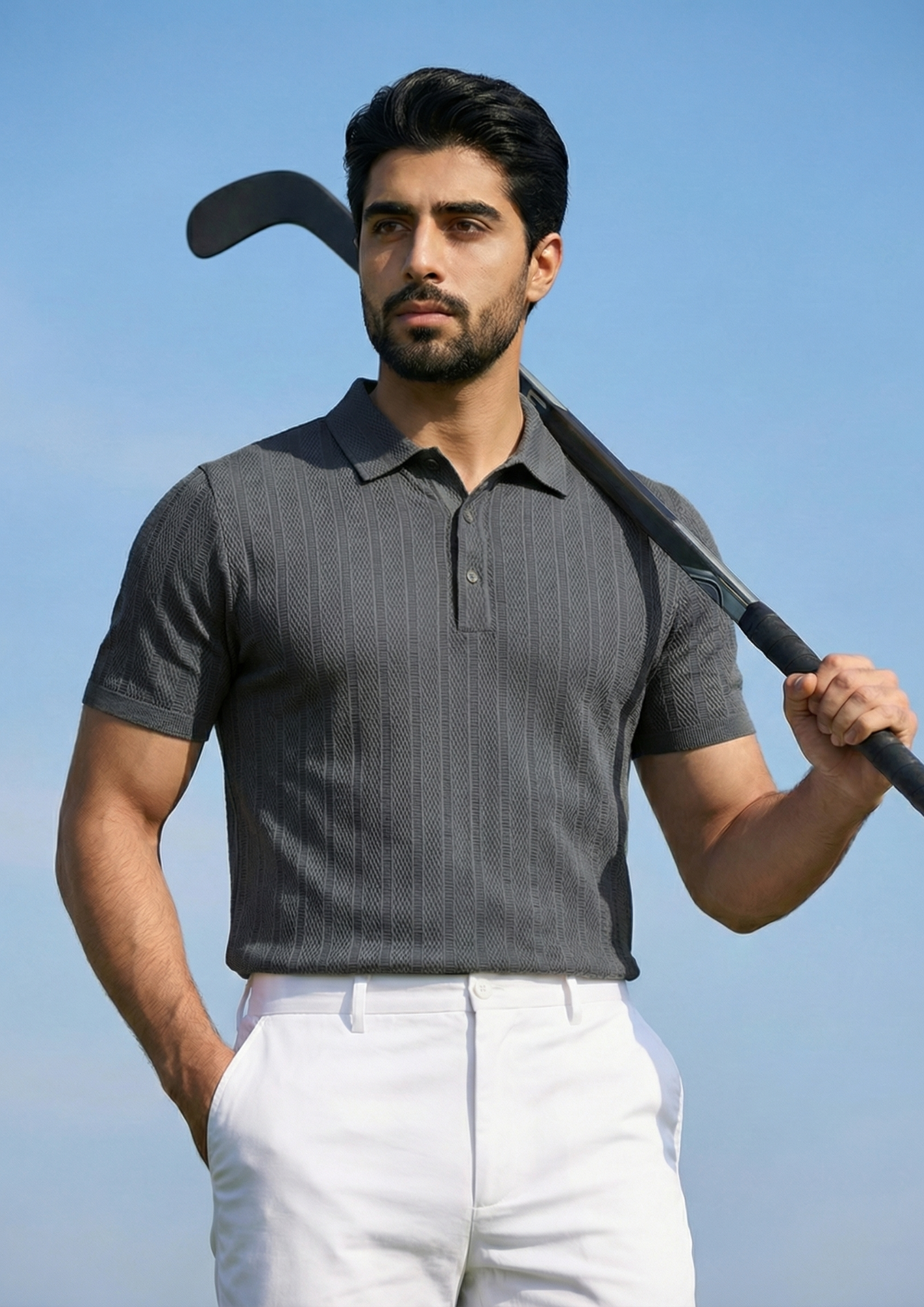 Emerald Drift Meshline Polo T-Shirt