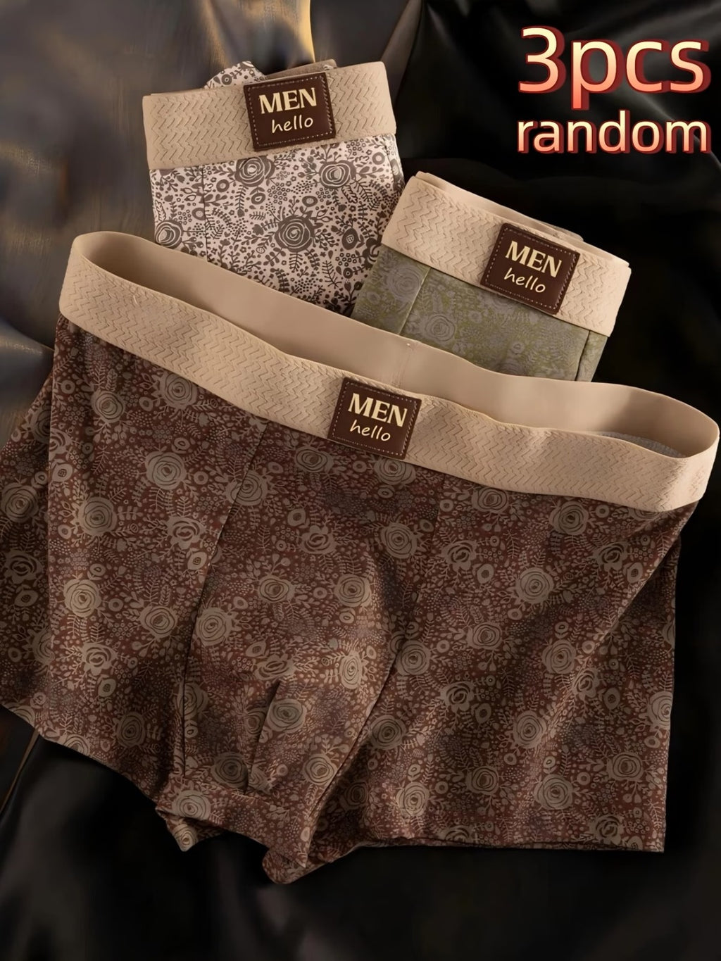 Men's Floral Print Boxer Briefs