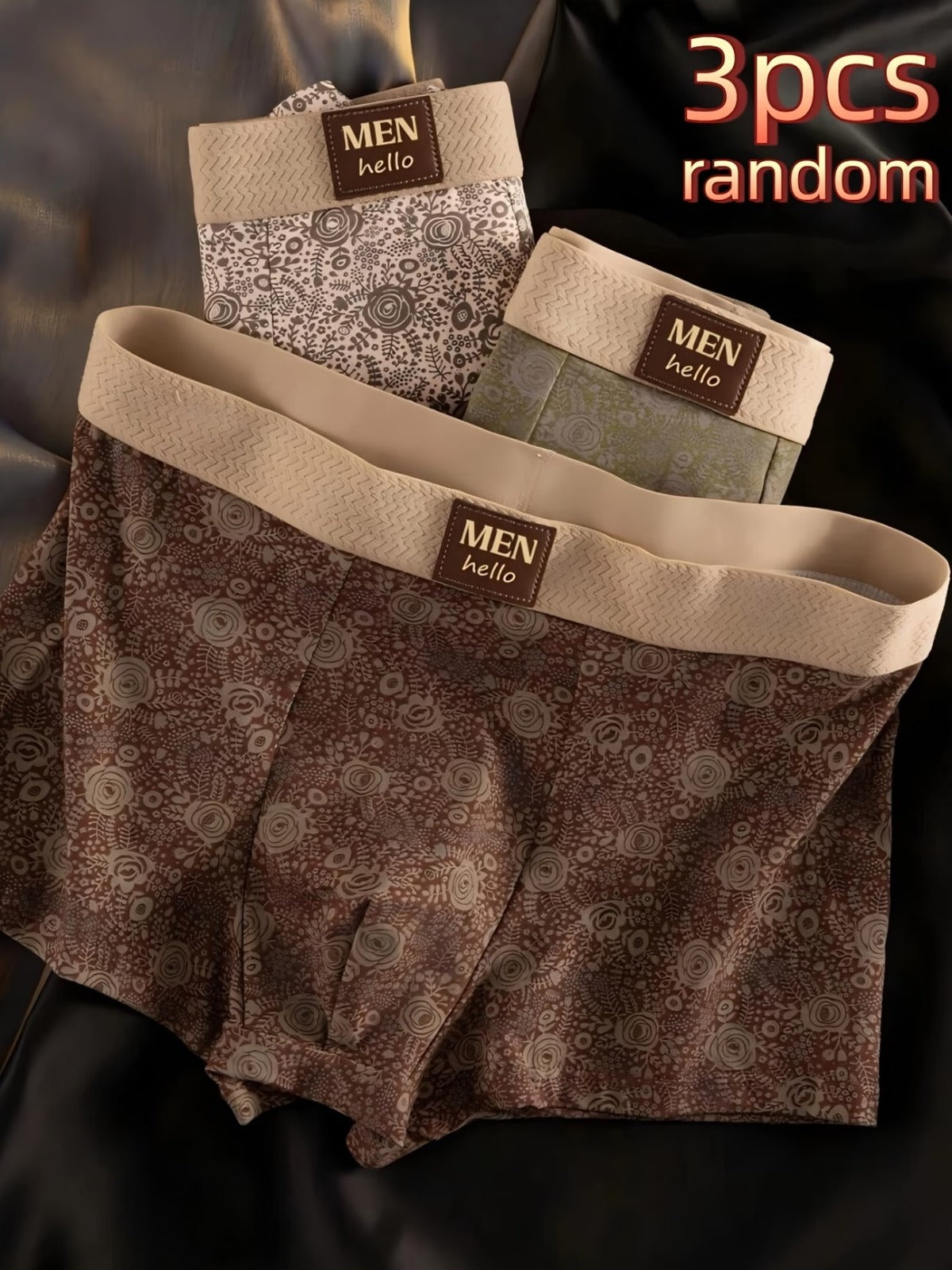 Men's Floral Print Boxer Briefs