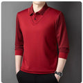 Men's Layered Look V-Neck Polo Sweatshirt