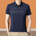 Men's Micro-Check Textured Polo T-Shirt