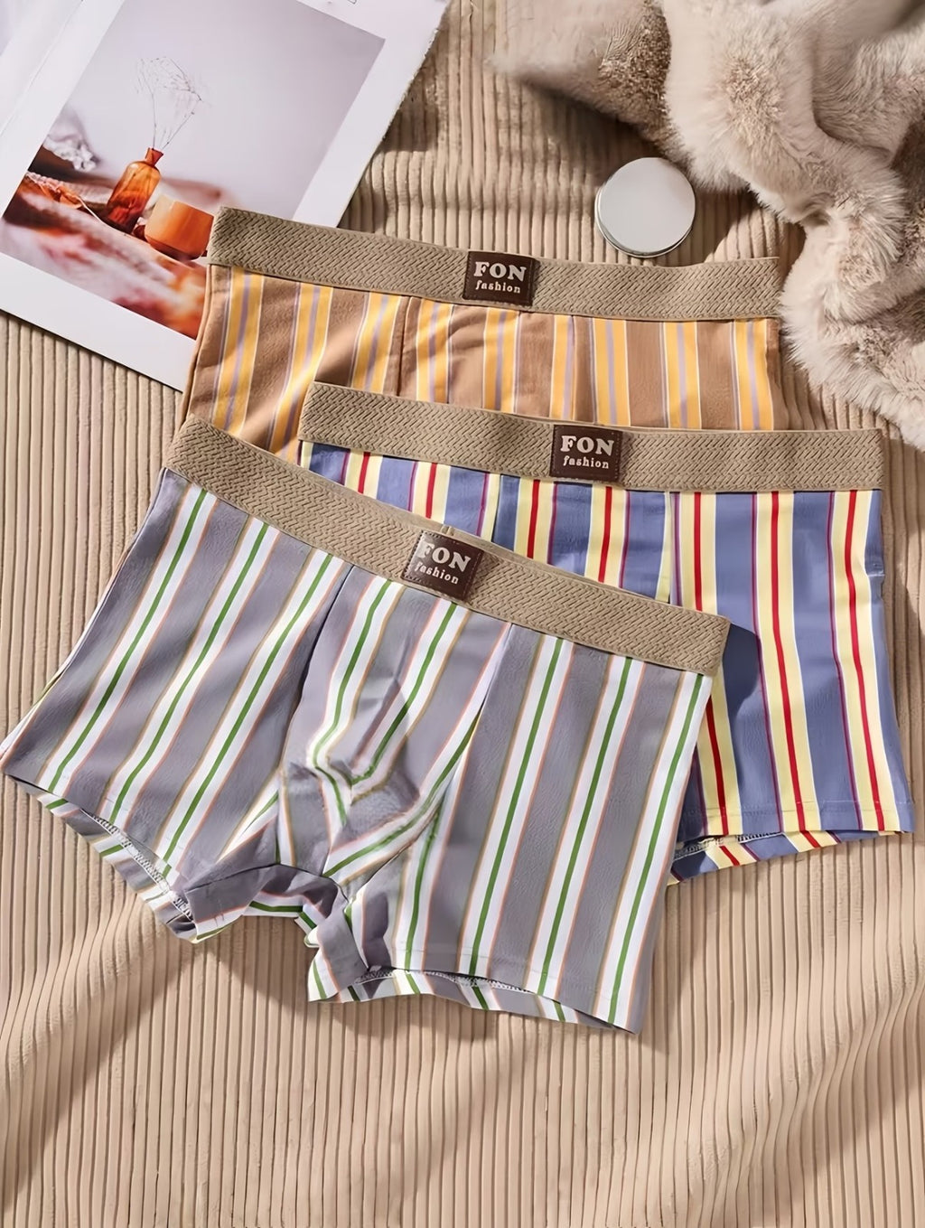 Men's Multi-Stripe Boxer Briefs